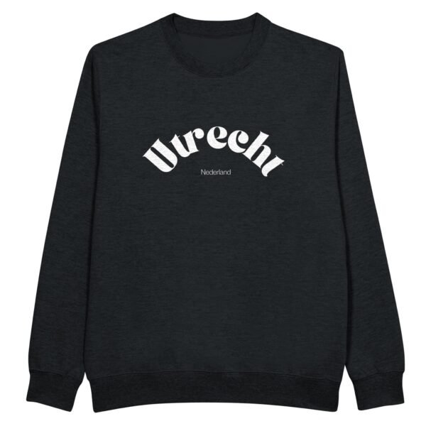 Unisex sweatshirt met ronde hals en Utrecht opdruk in witte letters