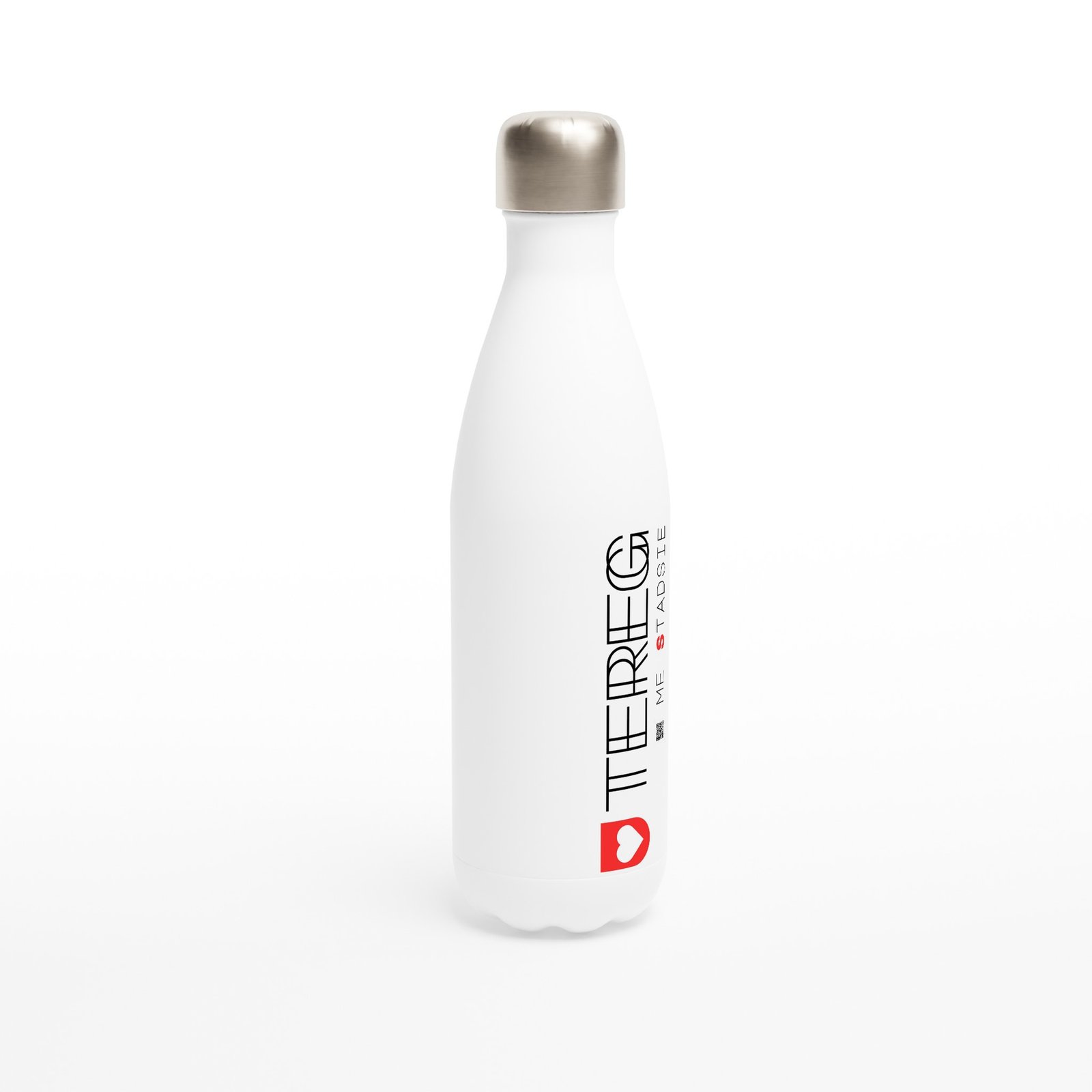 Utereg me stadsie opdruk op deze roestvrijstalen waterfles 500 ml