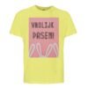 t-shirt vrolijk pasen. Leuk om cadeau te geven voor pasen. In diverse pastelkleuren geel