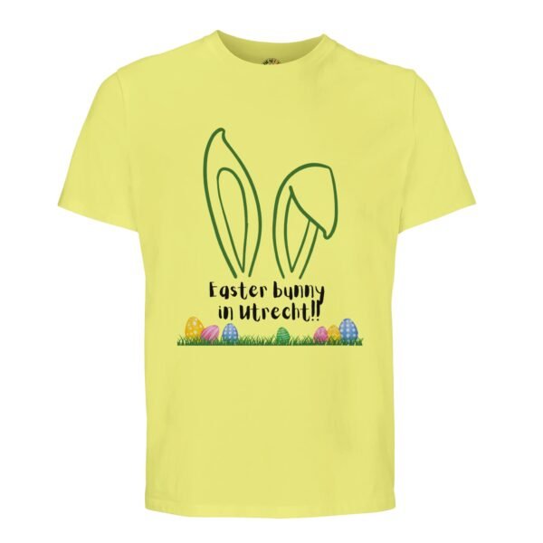 t-shirt easter bunny in utrecht, leuk om cadeau te geven voor pasen of verjaardag. In paasgeel