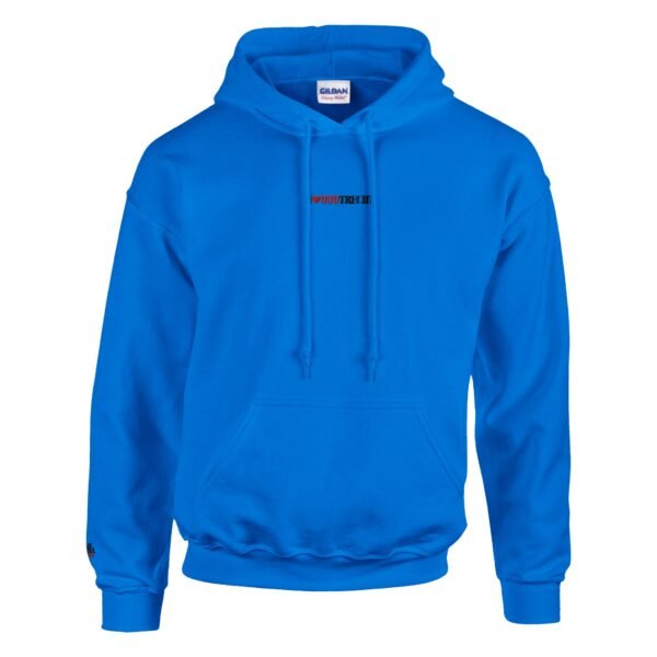 blauwe hoodie met I love Utrecht opdruk, perfect cadeau voor een verjaardag, vaderdag of voor de echte Utrechter.