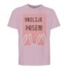 t-shirt vrolijk pasen. Leuk om cadeau te geven voor pasen. In diverse pastelkleuren roze