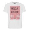 t-shirt vrolijk pasen. Leuk om cadeau te geven voor pasen. In diverse pastelkleuren wit