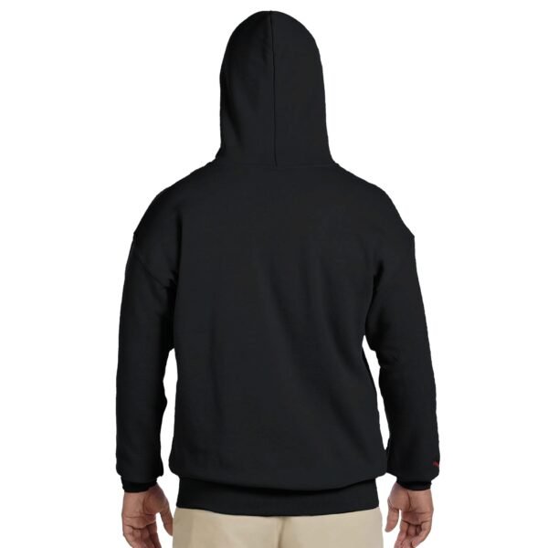 zwarte hoodie met I love Utrecht opdruk, perfect cadeau voor een verjaardag, vaderdag of voor de echte Utrechter. achterkant