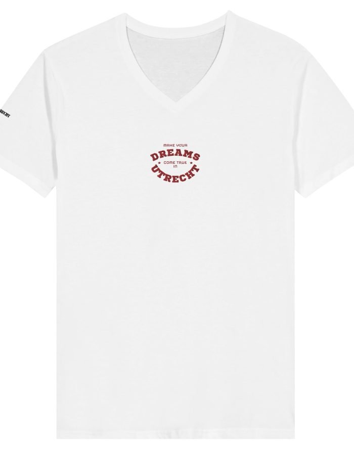 Make your dreams come true in Utrecht Unisex V-Neck T-shirt geborduurd